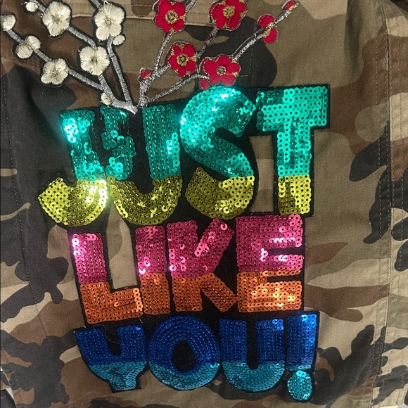 History Repeats Army Jacket size 10 Multi-color pattern, Made in ITALY - Picture 8 of 11